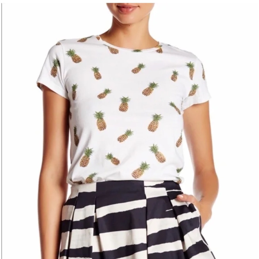 Alice+Olivia Embellished Pineapple Tee